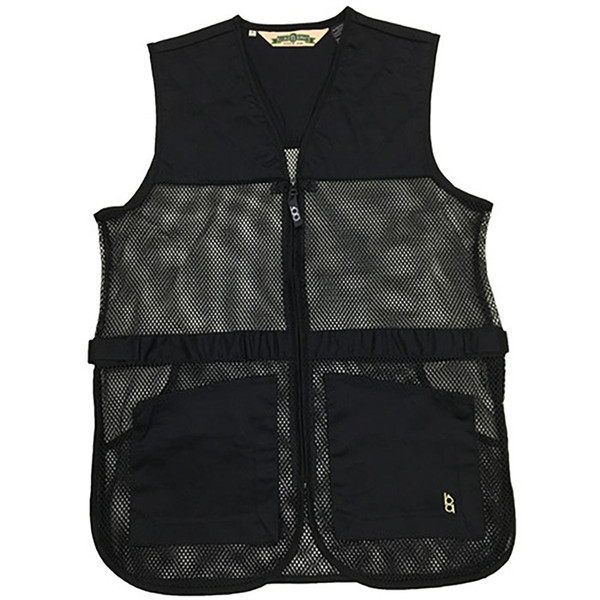 Bob Allen Full Mesh Dual-Pad Shooting Vest — Black, S