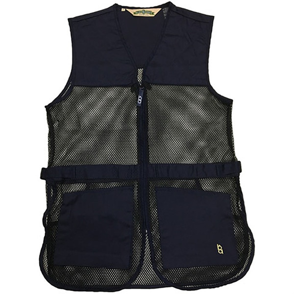 Bob Allen Full Mesh Dual-Pad Shooting Vest — Navy, M