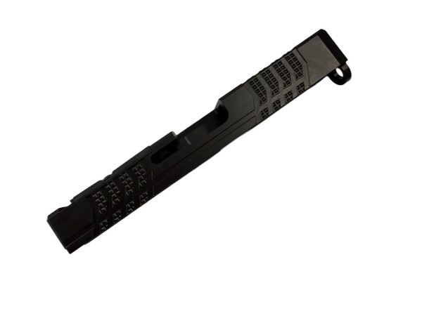 Stripped RMR Slide for Glock 19 Gen 3 — Black Nitride, Knurled Grip