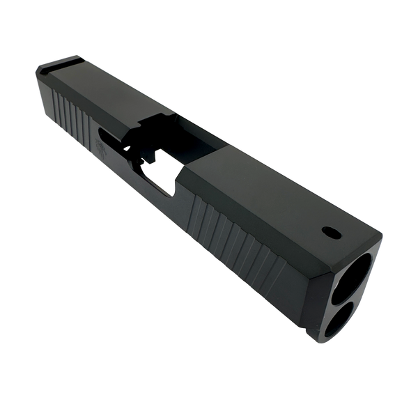 LFA Cerakote Stripped Slide for Glock 26 — Iron Sight Cut, Front & Rear Serrations