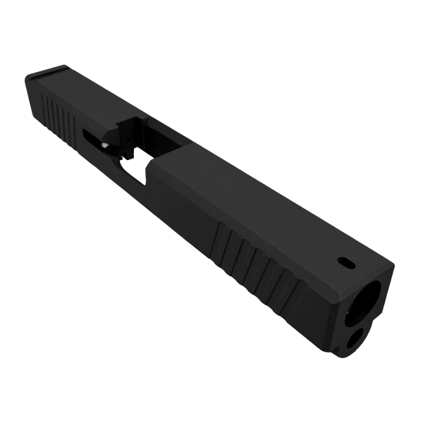 LFA Chamfered Cerakote Slide for Glock 17 Gen 3 — Iron Sight Cut, Front & Rear Serrations