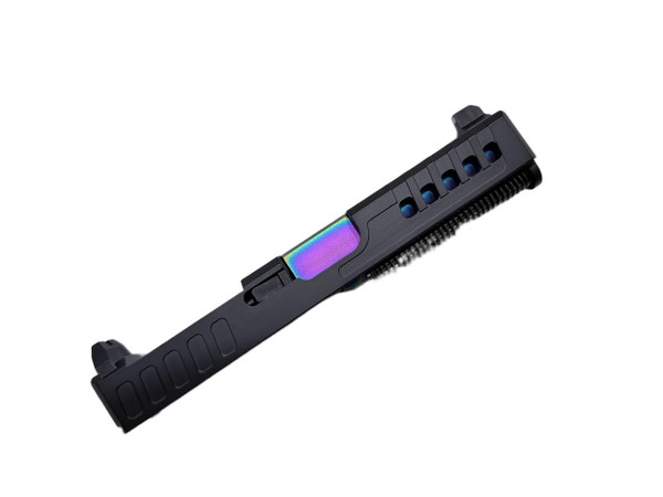 Assembled Vented RMR Slide for Glock 19 Gen 3 — Black, Tall Sights, Oil Slick Barrel