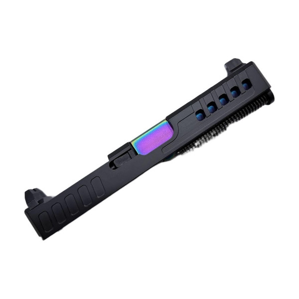 Assembled Vented RMR Slide for Glock 19 Gen 3 — Black, Tall Sights, Oil Slick Barrel