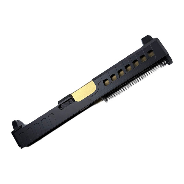 Assembled Vented RMR Slide for Glock 17 Gen 3 — Black, Tall Sights, Titanium Nitride Barrel