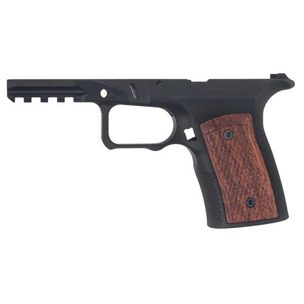 Sharps Bros Grip Module for Ruger RXM — Anodized Black with Brazilian Cherry Panels
