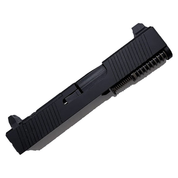Assembled Windowed Nitride Slide for Glock 43/43X — Crown Barrel, Tall Sights