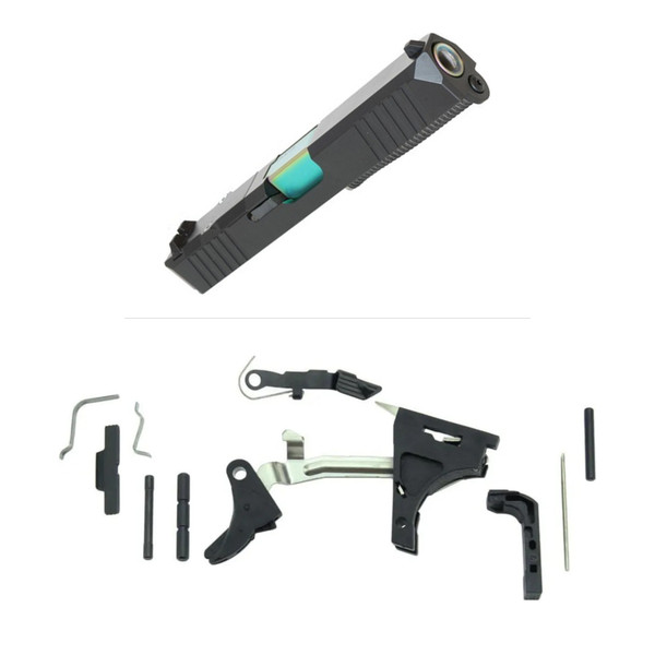 Assembled Zoom RMR Slide for Glock 19 Gen 3 — Oil Slick, Std Sights with Frame Parts Kit
