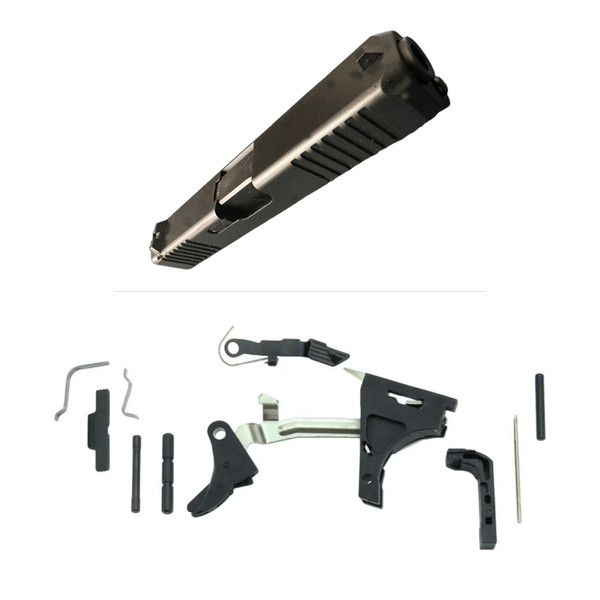 Assembled Bullnose Black Nitride Slide for Glock 19 Gen 3 with Barrel and Frame Parts Kit