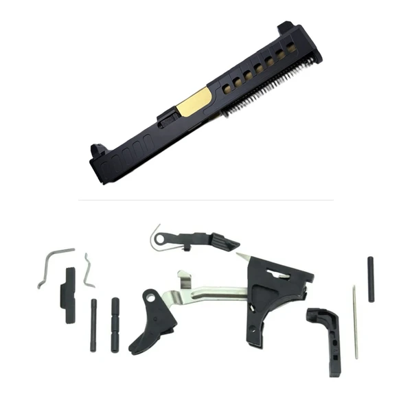 Assembled Vented RMR Slide for Glock 17 Gen 3 — Black, Tall Sights, Titanium Nitride Barrel with Frame Parts Kit