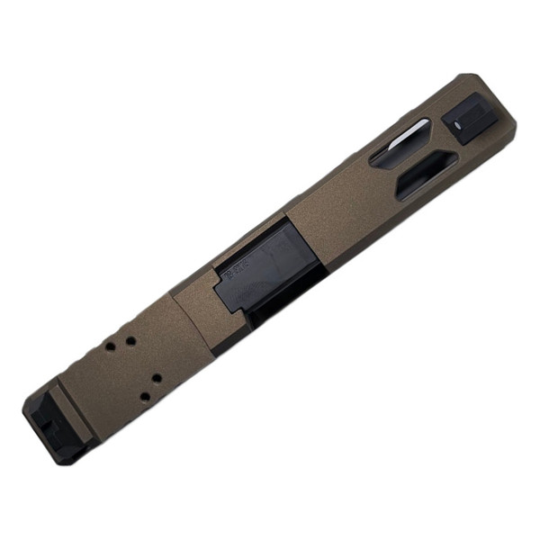 幻 Braun AG typ:4963 ジャンク品 Assembled Elite Burnt Bronze Relief Cut Slide for Glock 19 Gen 3