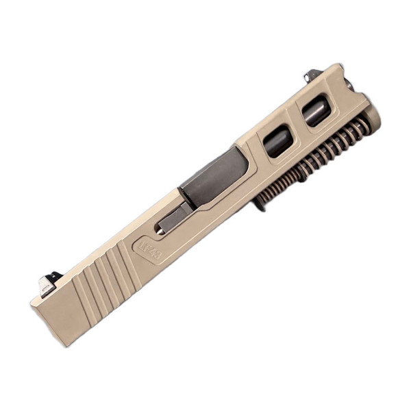 Assembled Elite G43 iron sight cut slide, side view