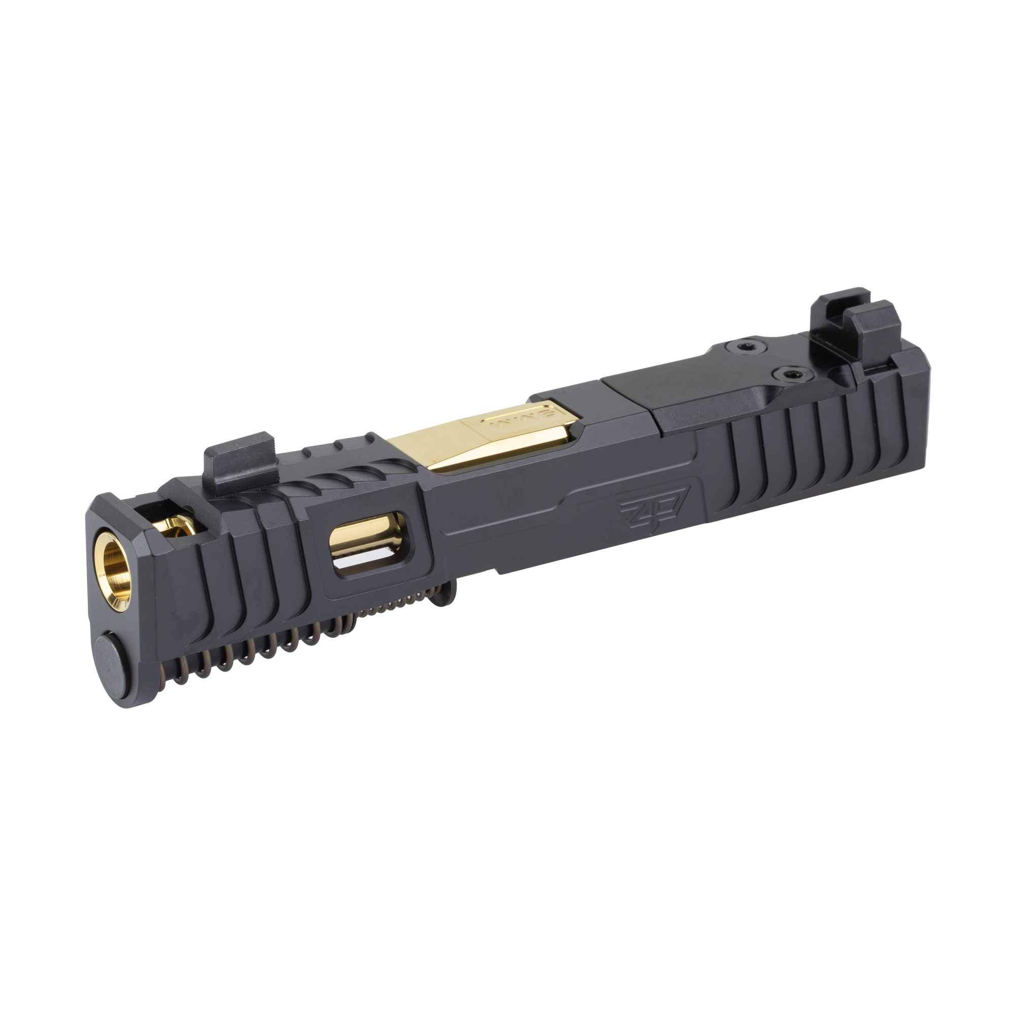 Zaffiri IBS Compensated Slide for Glock 43X — Black/Gold | 3CR