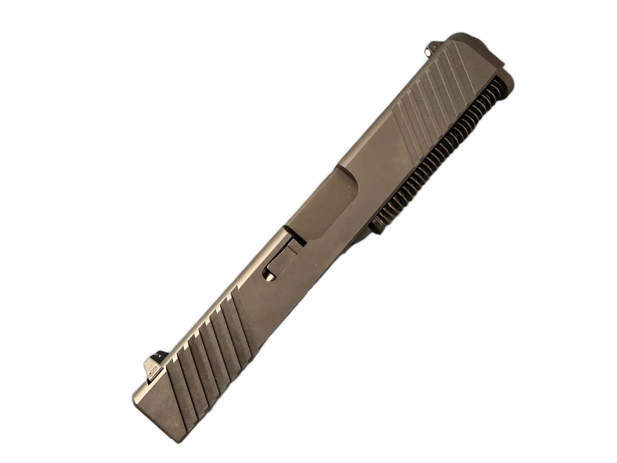 Remsport Assembled Bullnose Iron-Sight Slide for Glock 19 Gen 3 - Remsport, Diagonal Serrations - $225.00 at 3CR Tactical 