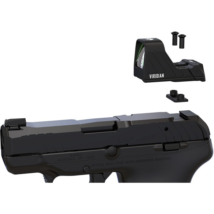 Viridian RFX Custom 1X16 for Ruger LCP Max Micro Green Dot Sight Black