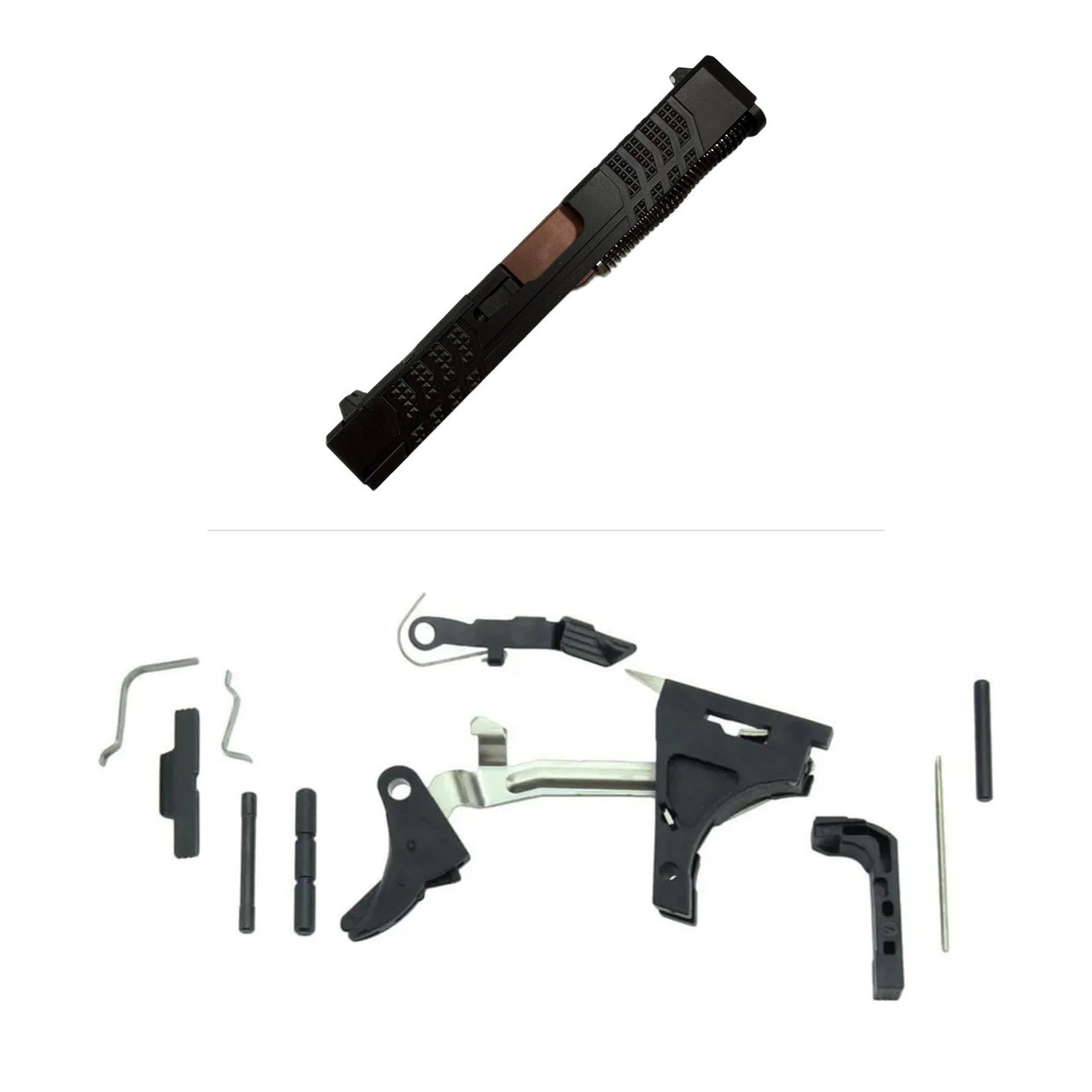 3Cr Tactical Assembled Knurled RMR Slide for Glock 19 Gen 3 - Rose Gold Barrel with Frame Parts Kit - $270.99 at 3CR Tactical 