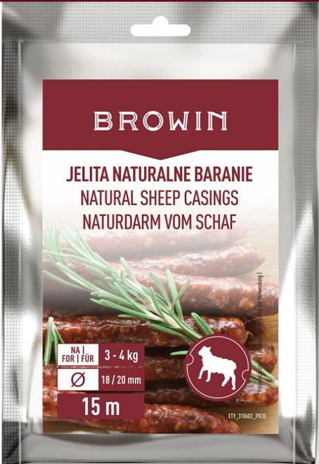 Natural Sheep Casings 18/20mm - 15mm