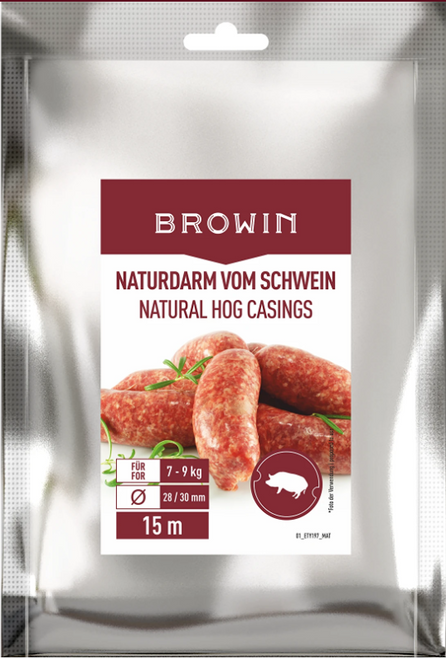 Natural Hog Casings 28/30mm - 15m