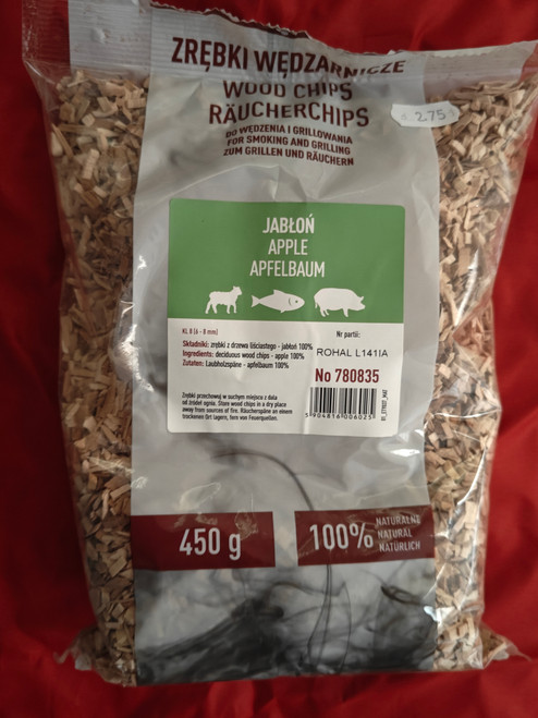 Wood chips for smoking/grilling, apple, 450g, class 8