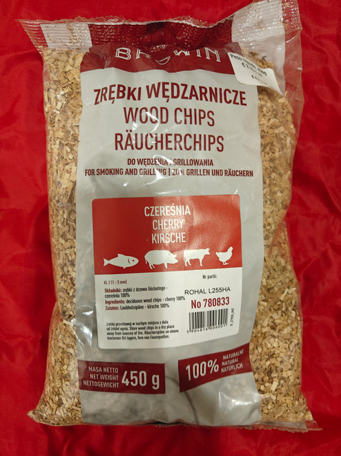 Wood chips for smoking/grilling, cherry, 450 g, class 2