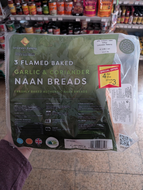 Leicester Bakery Naan Bread - 4 pack