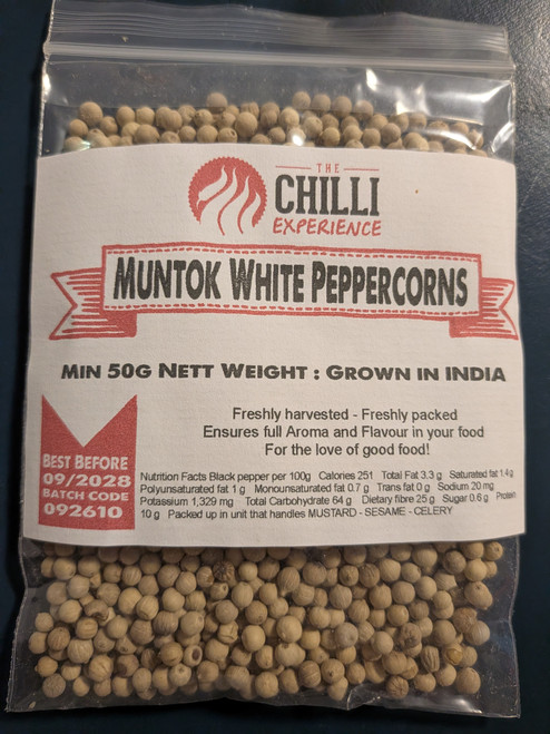 Muntok White Peppercorns - 50g