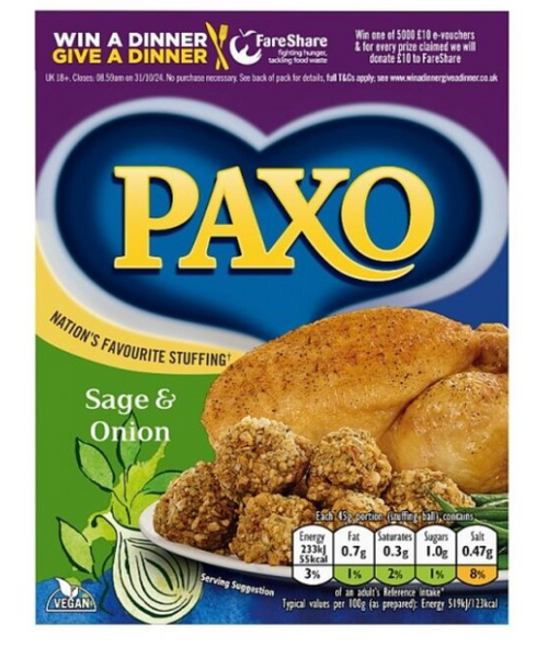 Paxo Sage & Onion Stuffing Mix - 170g