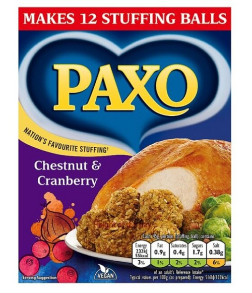 Paxo Cranberry & Chestnut Stuffing Mix - 170g