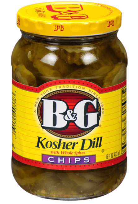 B&G Kosher Dill Chips - 945ml ***BIG JAR***