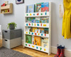 Open Facing Bookcase in white, side angle