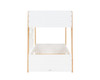 Bobbi Bunk Bed in White & Natural End View