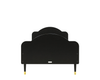 Anika Bed 90x200cm Matte Black End