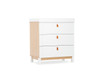 Rafi 3 Drawer Chest White cut out angle