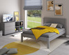 Stompa Classic Grey Double Bed with Drawers