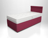 Raspberry red single divan bed