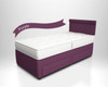 Potter purple single storage divan bed with 2 side drawers