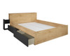 Jazz double storage bed with drawers - cut out