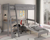 Estella Grey High Sleeper with Desk