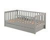 Lark toddler bed grey with drawer cut out