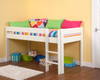 stompa white mid sleeper bed