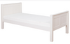 Stompa white wooden single bed