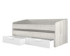 cutout of Terrassa day bed with storage drawers open