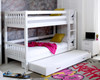 Nordic Bunk Bed 3 with trundle drawer and slatted headboards