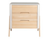 3 drawer chest in white & natural