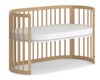 Beech cot with side open