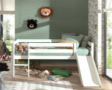 Breeze Low Midsleeper white with slide styled from front