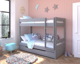 stompa uno multi bunk in grey with trundle room shot