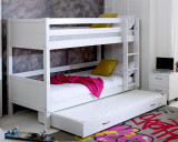 Nordic Bunk Bed 3 with trundle drawer and grooved headboards