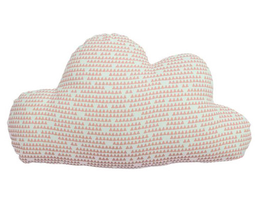 Printed Cloud Cushion in Pink