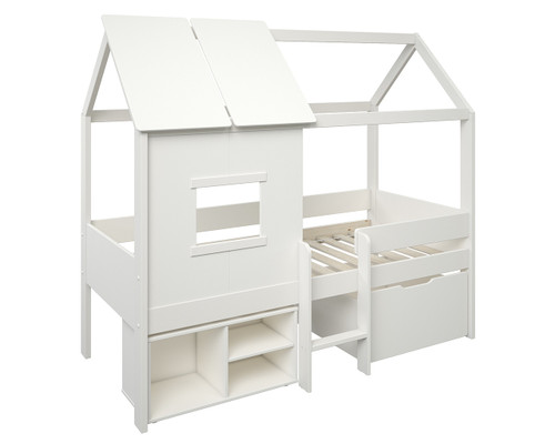 Mini Playhouse Midsleeper Bed with Storage - cut out