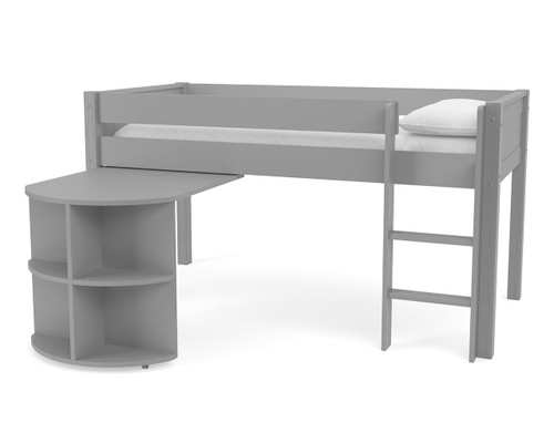 Stompa CK Midsleeper Bed with Pull Out Desk grey cut out